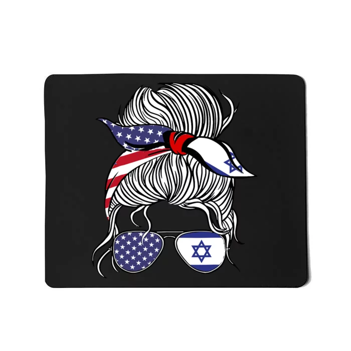 American Israeli Patriot Flag Girl Israel Grown Mousepad