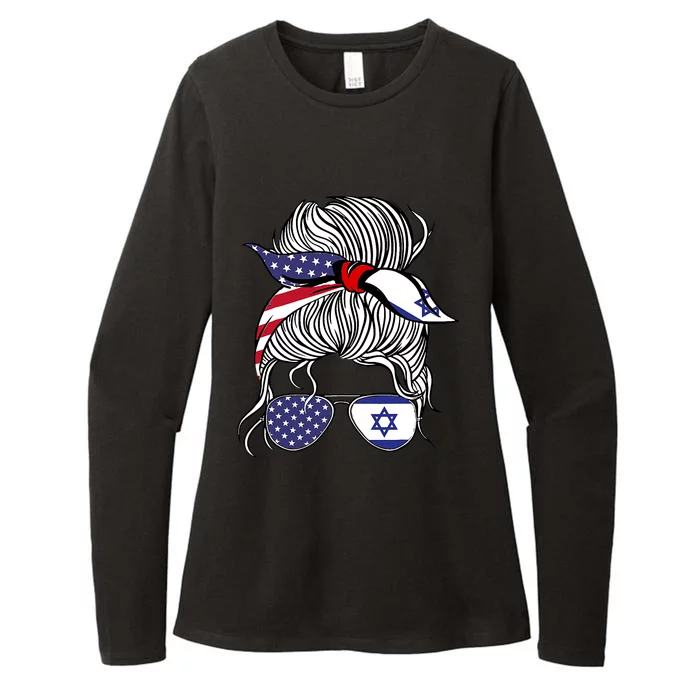 American Israeli Patriot Flag Girl Israel Grown Womens CVC Long Sleeve Shirt