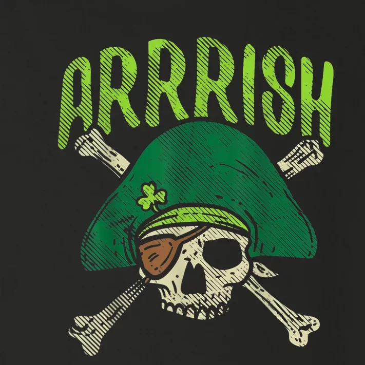 Arrish Irish Pirate Skull Leprechaun St Patricks Day Boys Toddler Long Sleeve Shirt