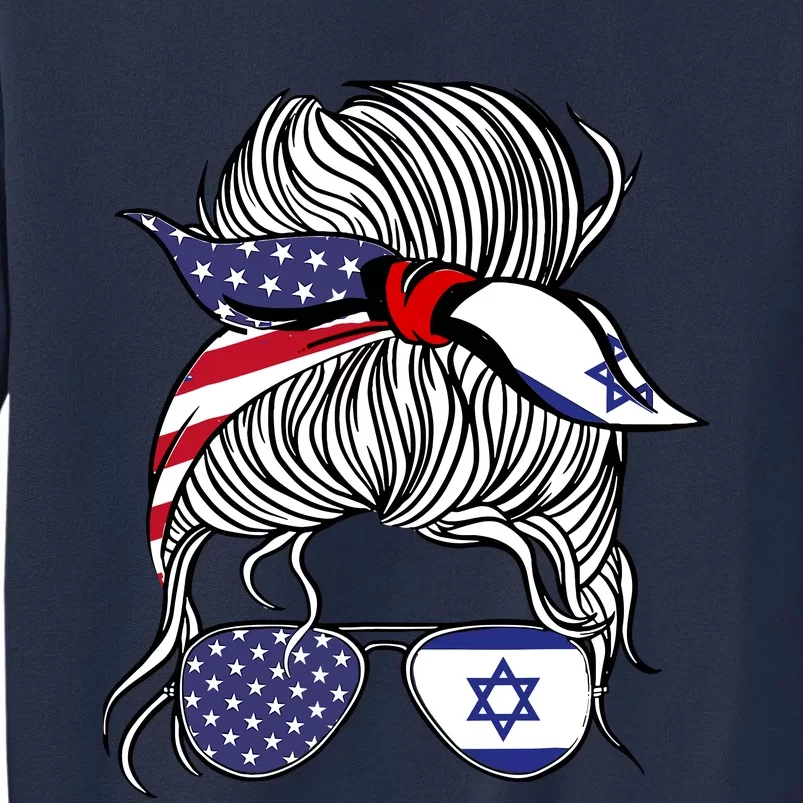 American Israeli Patriot Flag Wo Girl Israel Grown Sweatshirt