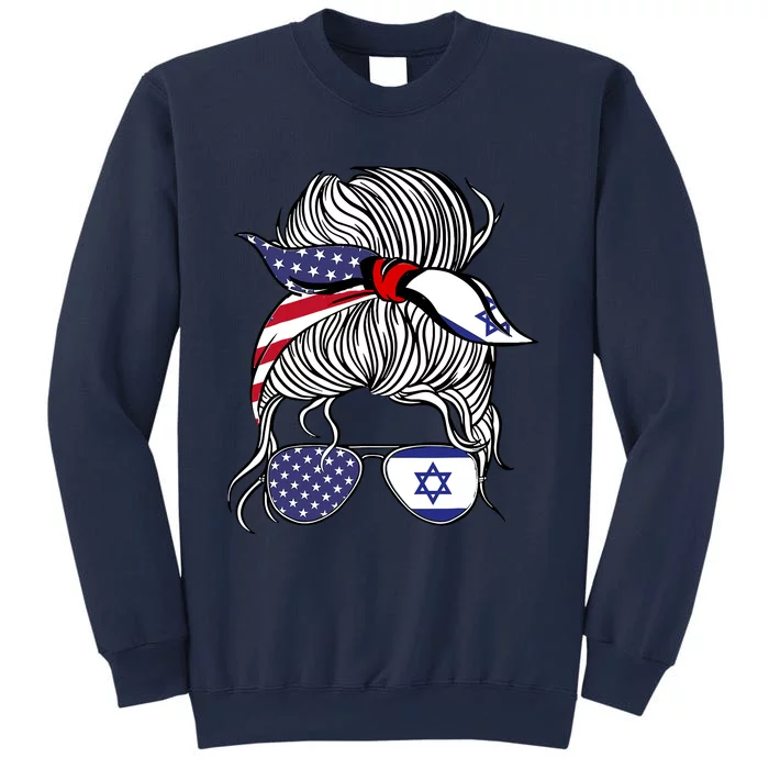 American Israeli Patriot Flag Wo Girl Israel Grown Sweatshirt