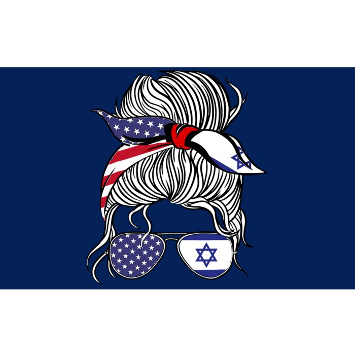 American Israeli Patriot Flag Wo Girl Israel Grown Bumper Sticker