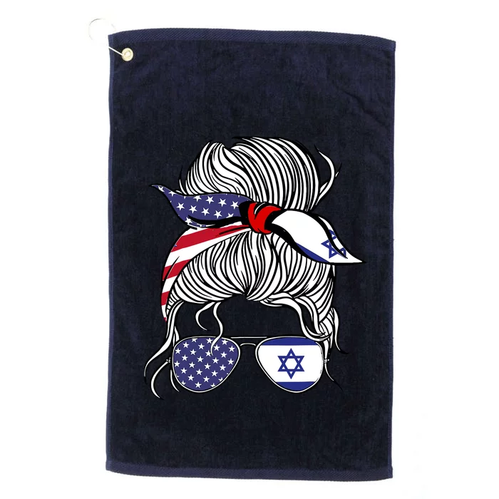 American Israeli Patriot Flag Wo Girl Israel Grown Platinum Collection Golf Towel