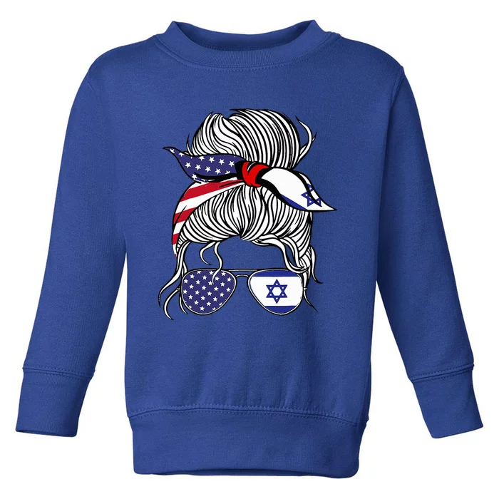 American Israeli Patriot Flag Israel Grown Toddler Sweatshirt