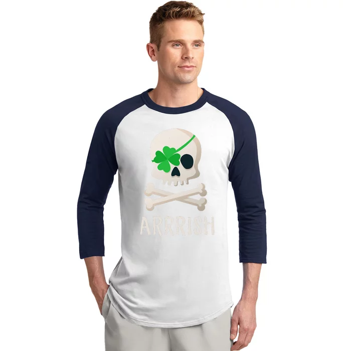 ARRRISH Irish Pirate Funny St. Patty's Day Baseball Sleeve Shirt