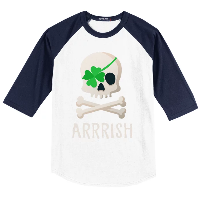 ARRRISH Irish Pirate Funny St. Patty's Day Baseball Sleeve Shirt