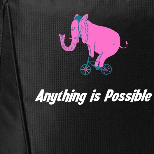 Anything Is Possible Elephant Bicycle City Backpack