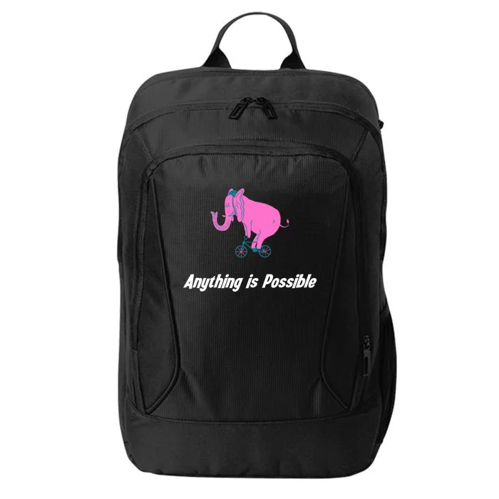 Anything Is Possible Elephant Bicycle City Backpack