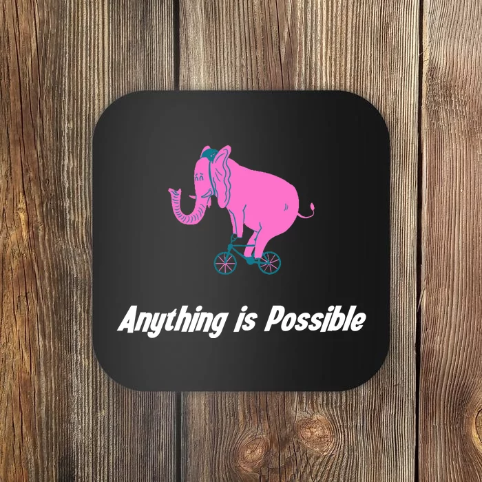 Anything Is Possible Elephant Bicycle Coaster