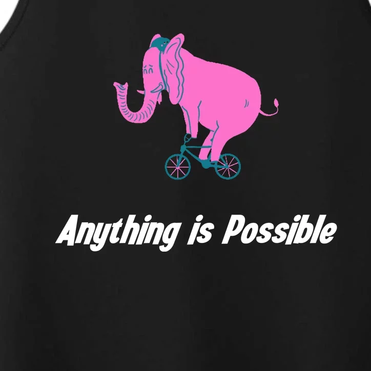 Anything Is Possible Elephant Bicycle Performance Tank