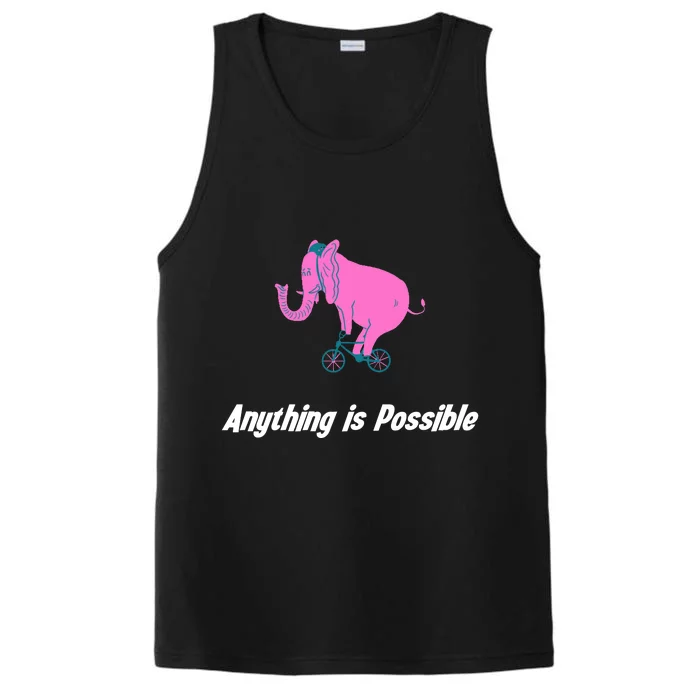 Anything Is Possible Elephant Bicycle Performance Tank