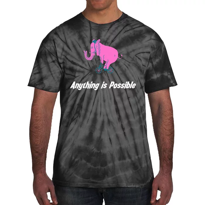 Anything Is Possible Elephant Bicycle Tie-Dye T-Shirt