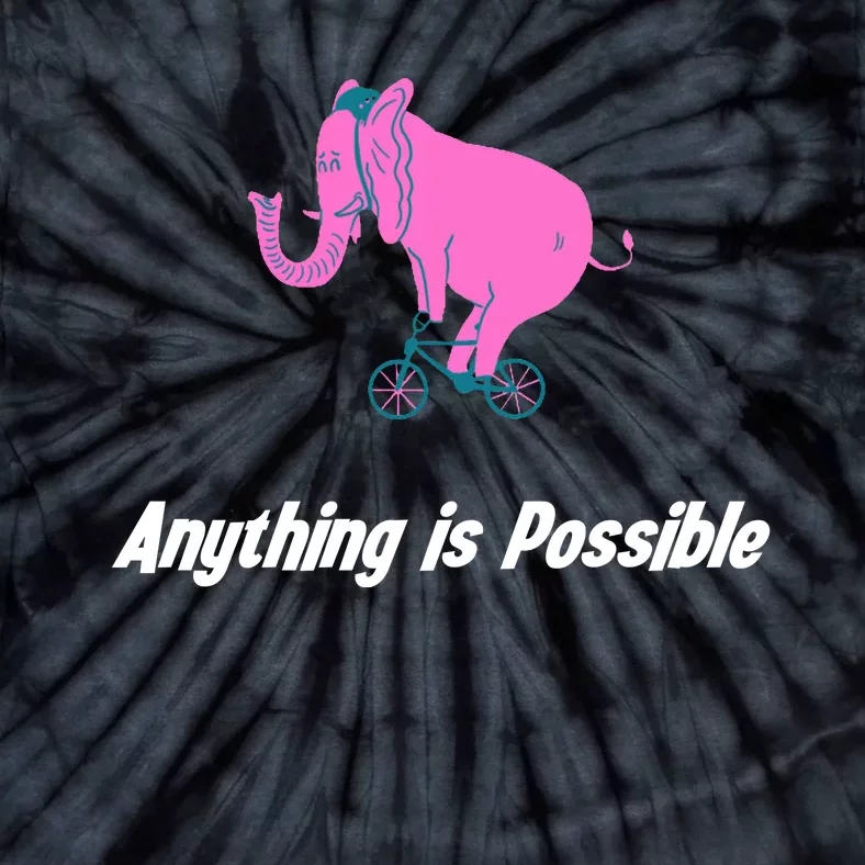 Anything Is Possible Elephant Bicycle Tie-Dye T-Shirt