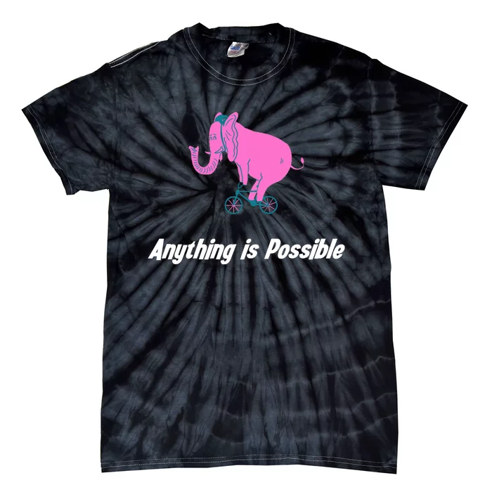 Anything Is Possible Elephant Bicycle Tie-Dye T-Shirt