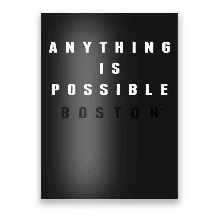 Anything Is Possible Boston Basketball Poster