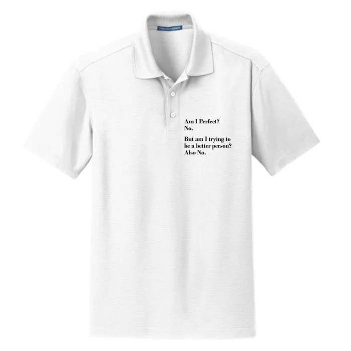 Am I Perfect Dry Zone Grid Performance Polo