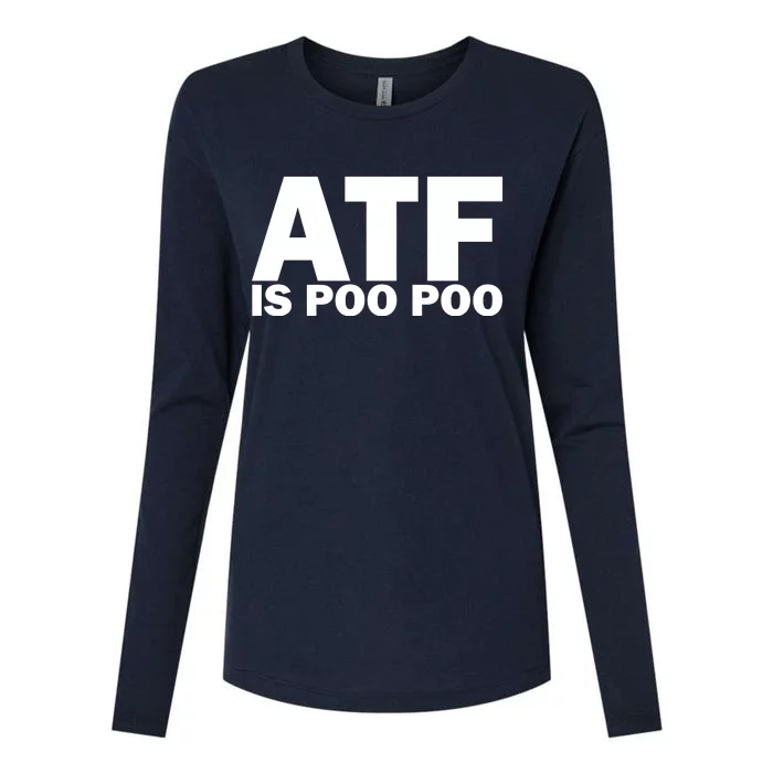 ATF Is Poo Poo Womens Cotton Relaxed Long Sleeve T-Shirt