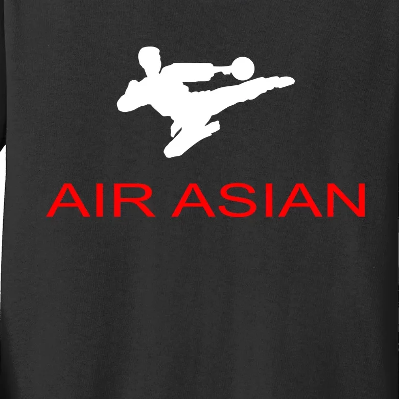 Air Asian Karate Kick Kids Long Sleeve Shirt