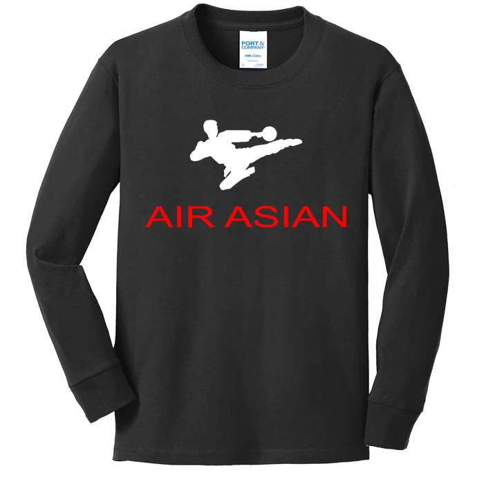 Air Asian Karate Kick Kids Long Sleeve Shirt