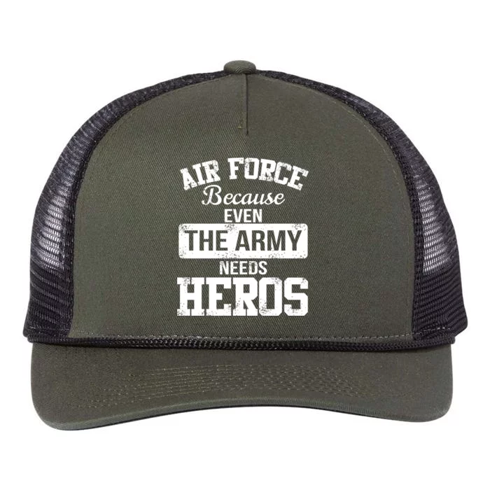 Air Force Because The Army Needs Heroes Retro Rope Trucker Hat Cap