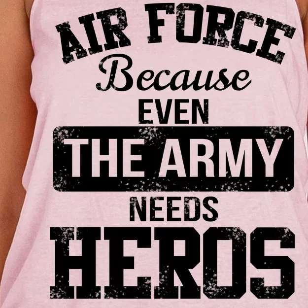 Air Force Because The Army Needs Heroes Women's Knotted Racerback Tank