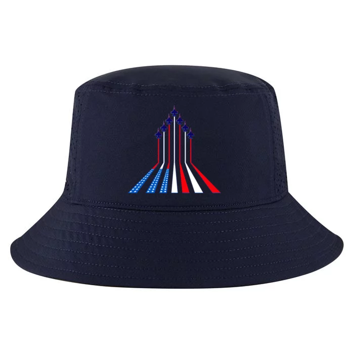 AIr Force flag - Air Show Trail Flag Cool Comfort Performance Bucket Hat