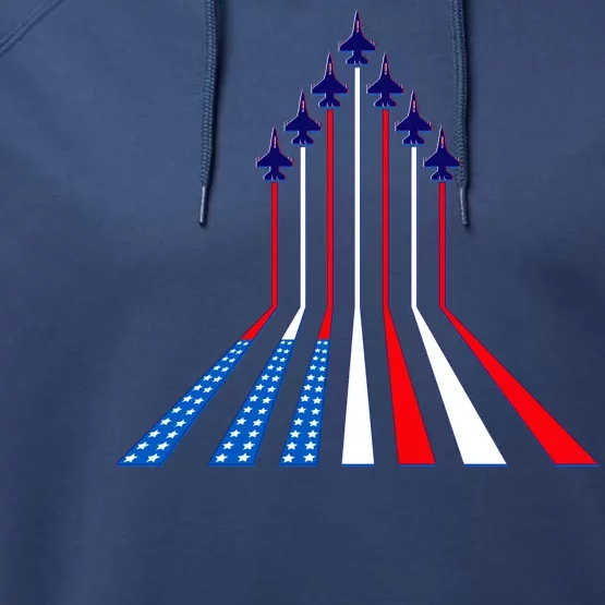 AIr Force flag - Air Show Trail Flag Performance Fleece Hoodie