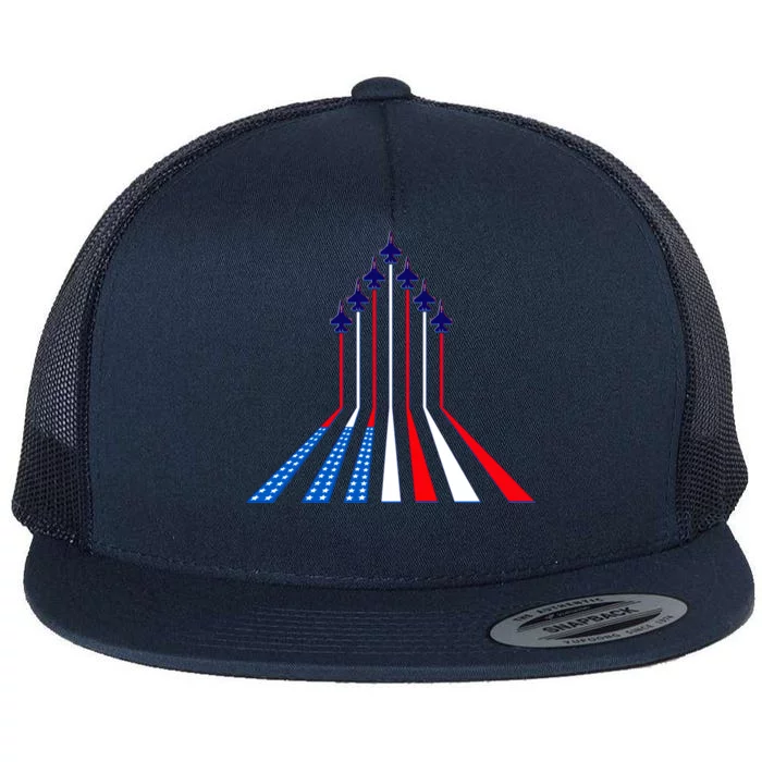 AIr Force flag - Air Show Trail Flag Flat Bill Trucker Hat