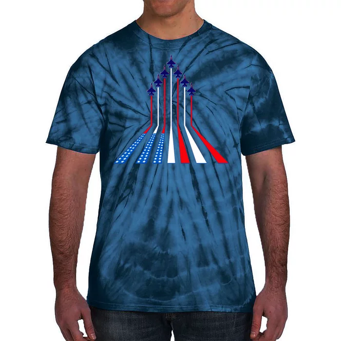 AIr Force flag - Air Show Trail Flag Tie-Dye T-Shirt