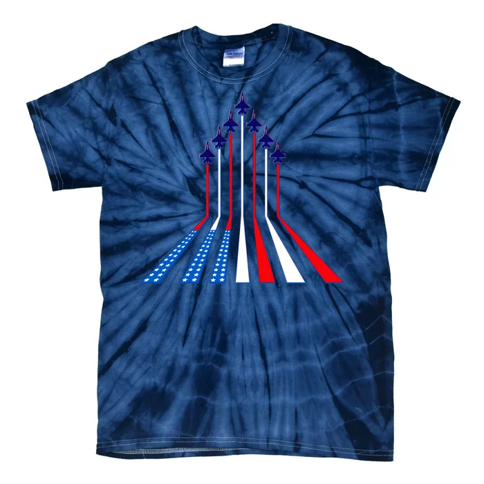 AIr Force flag - Air Show Trail Flag Tie-Dye T-Shirt