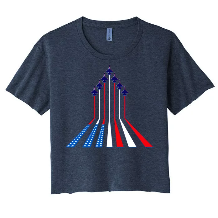 AIr Force flag - Air Show Trail Flag Women's Crop Top Tee