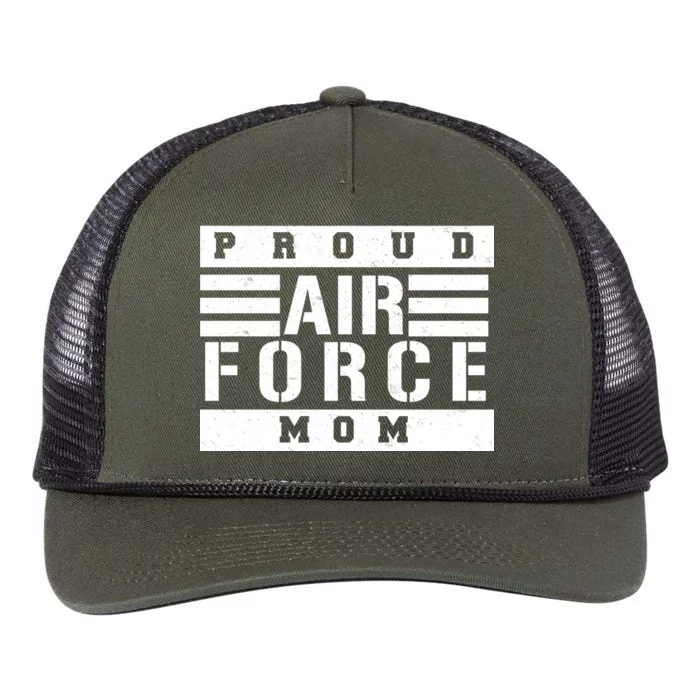 Air Force Mom Retro Rope Trucker Hat Cap