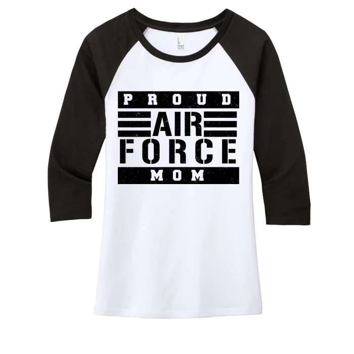 Air Force Mom Women's Tri-Blend 3/4-Sleeve Raglan Shirt