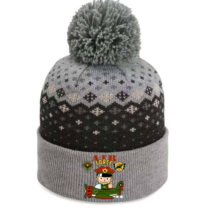 Air Force Pilot Boy Cartoon The Baniff Cuffed Pom Beanie