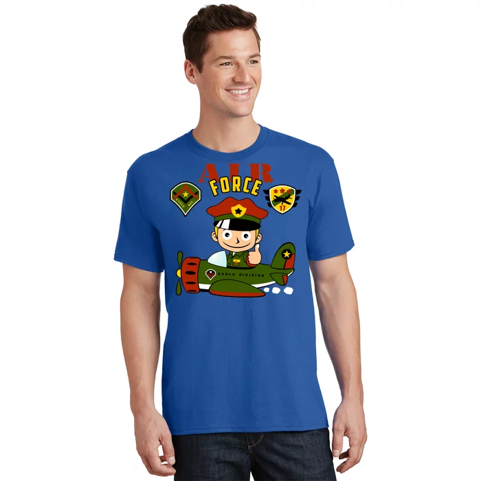 Air Force Pilot Boy Cartoon T-Shirt