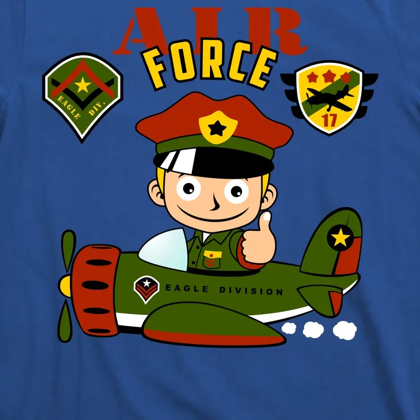 Air Force Pilot Boy Cartoon T-Shirt