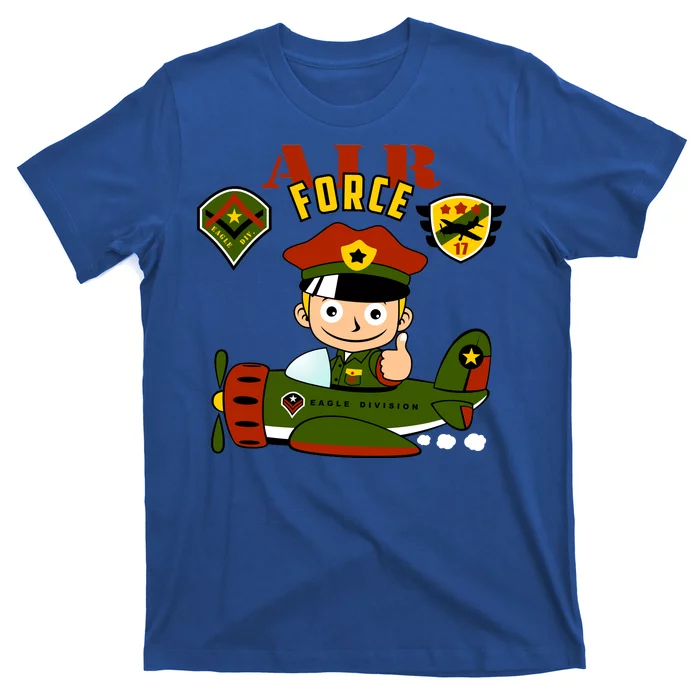 Air Force Pilot Boy Cartoon T-Shirt