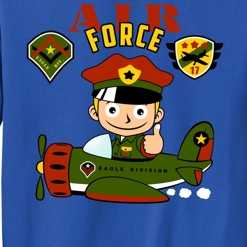 Air Force Pilot Boy Cartoon Tall Sweatshirt