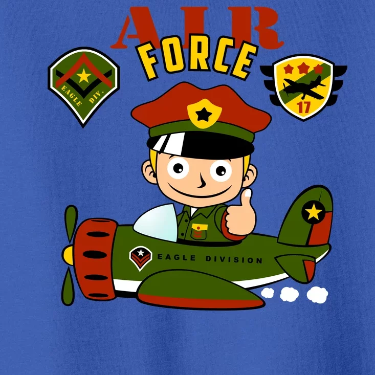 Air Force Pilot Boy Cartoon Toddler T-Shirt