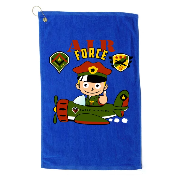 Air Force Pilot Boy Cartoon Platinum Collection Golf Towel