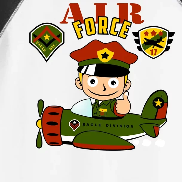 Air Force Pilot Boy Cartoon Toddler Fine Jersey T-Shirt