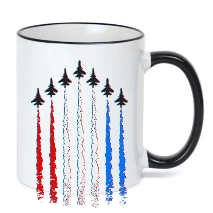 AIr Force Red White & Blue Trail Black Color Changing Mug