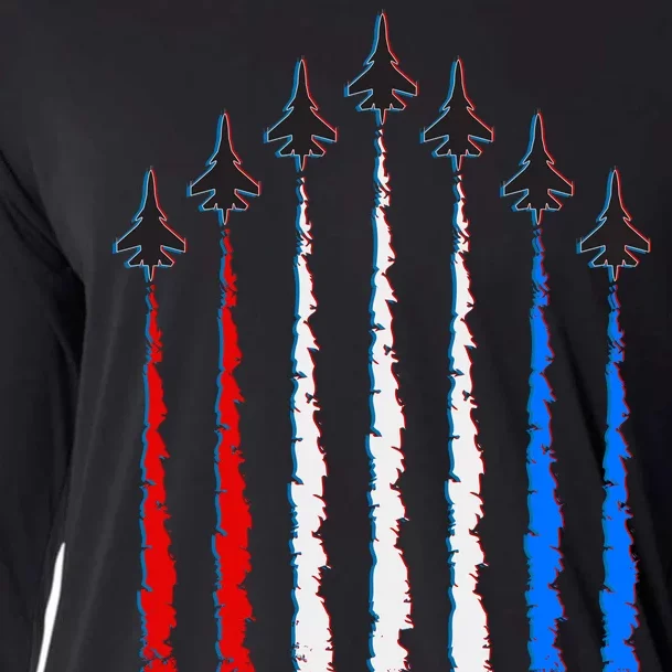 AIr Force Red White & Blue Trail Cooling Performance Long Sleeve Crew