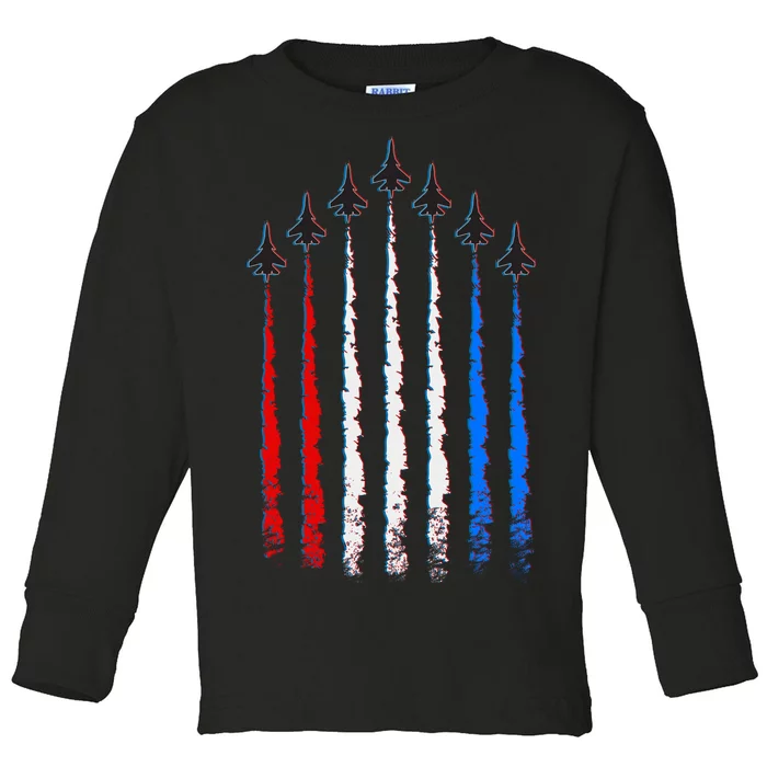 AIr Force Red White & Blue Trail Toddler Long Sleeve Shirt