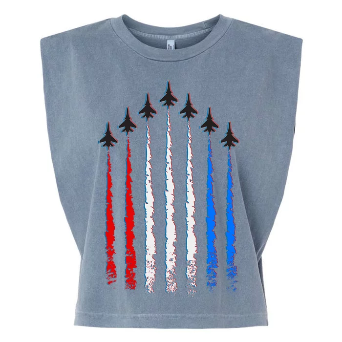 AIr Force Red White & Blue Trail Garment-Dyed Women's Muscle Tee