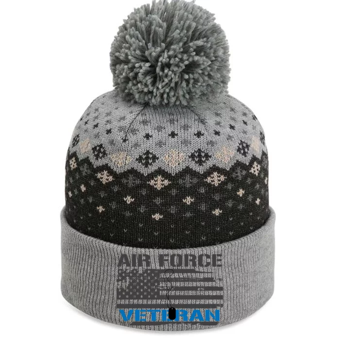 Air Force Veteran Flag The Baniff Cuffed Pom Beanie