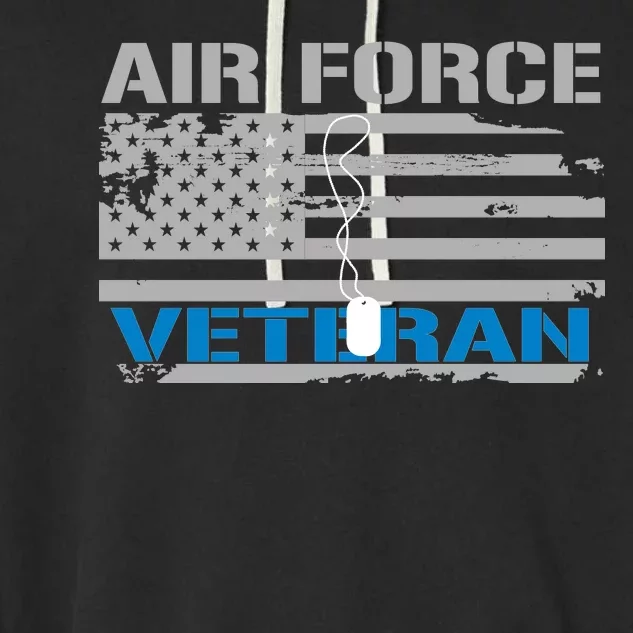 Air Force Veteran Flag Garment-Dyed Fleece Hoodie