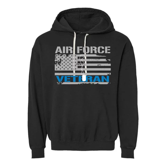 Air Force Veteran Flag Garment-Dyed Fleece Hoodie