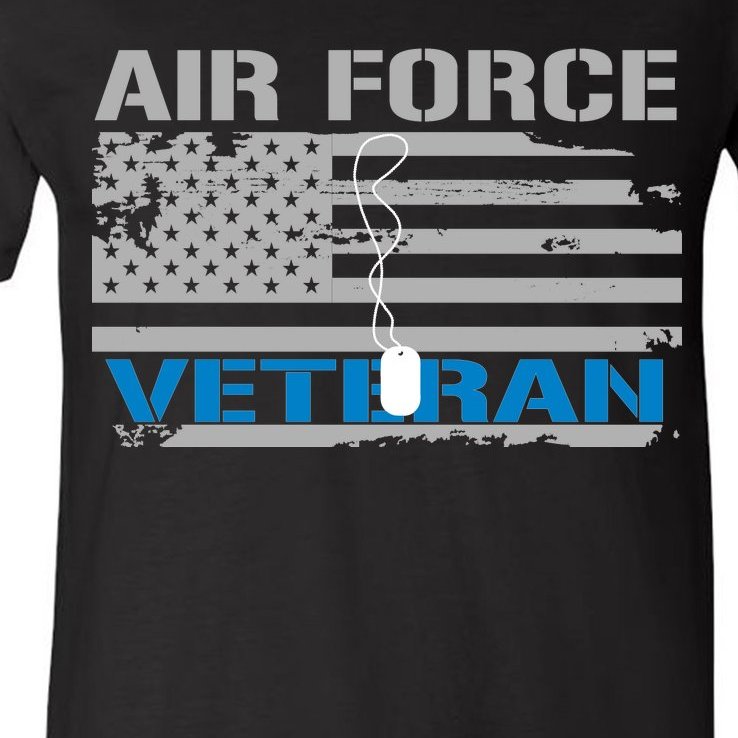 Air Force Veteran Flag V-Neck T-Shirt