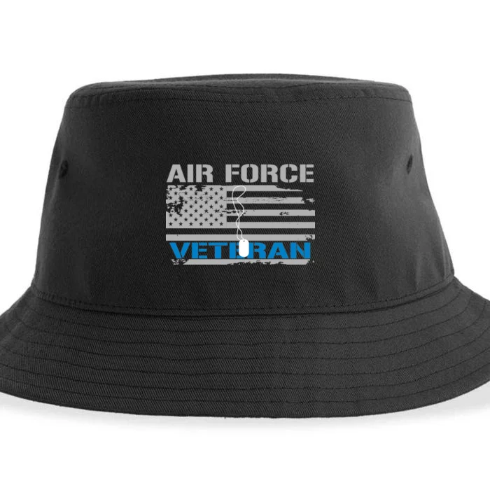 Air Force Veteran Flag Sustainable Bucket Hat